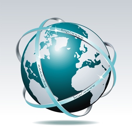 Globus Grafik für Internetrecht und Domainrecht